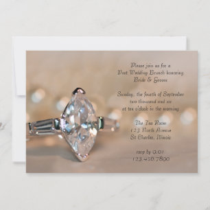 Invitación Anillo de Diamante Marquise Desayuno Post Boda