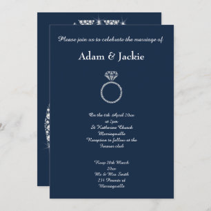 Invitación ANILLO DE DIAMANTES DE LA Armada ELEGANTE