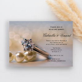 Invitación Anillo de Diamantes y Boda de Perlas