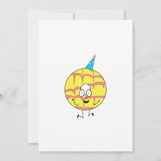 Invitación anillo de fiesta, tema de galleta divertida (Anverso)