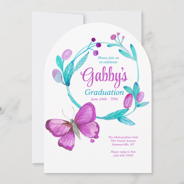Invitación Anillo de mariposa (Anverso)