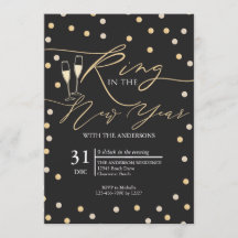 Anillo de oro de Confetti en Fiesta de Año Nuevo