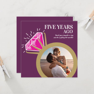 Invitación Anillo de oro del 5to aniversario de turmalina ros