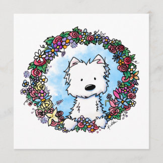 Invitación Anillo de resorte Westie Dog 