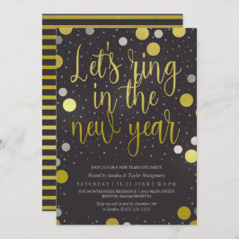 Invitación Anillo en el fiesta atractivo del Año Nuevo del