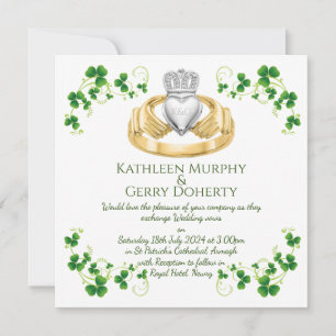 Invitación Anillo tradicional irlandés de ruedas y rocas de c