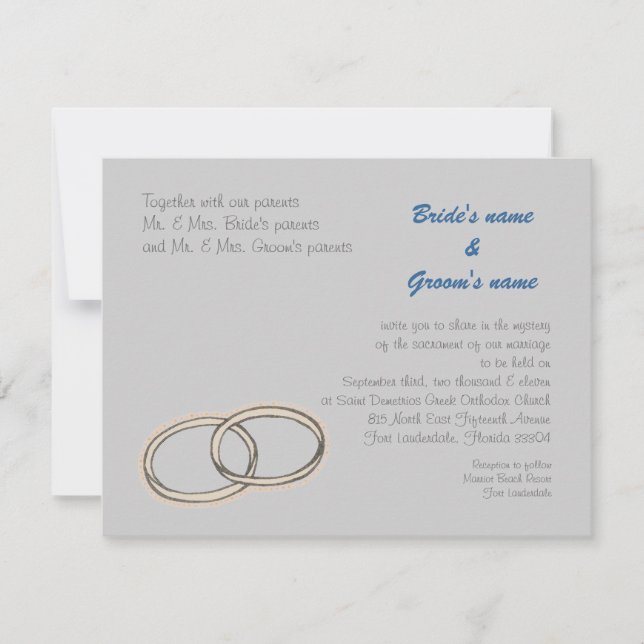 Invitación Anillos Boda (Anverso)