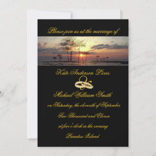 Invitación Anillos Bodas de la Isla Paradise