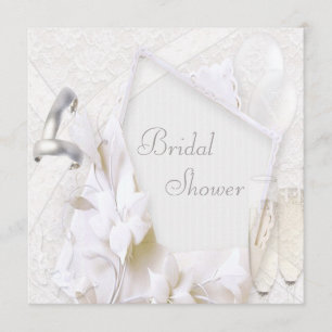 Invitación Anillos Bodas y lentes de champán Ducha nupcial
