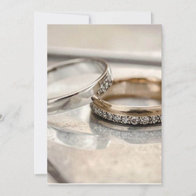 Invitación anillos de boda (Anverso)