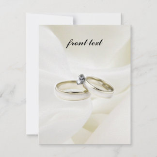 Invitación Anillos de boda / compromiso sobre satén