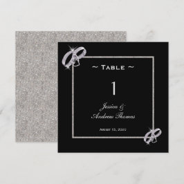 Invitación Anillos de Boda de Diamantes Elegantes Número de M