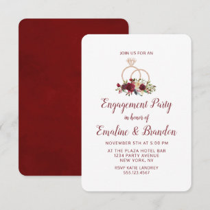Invitación Anillos de boda de Manor de muérdago Fiesta de com