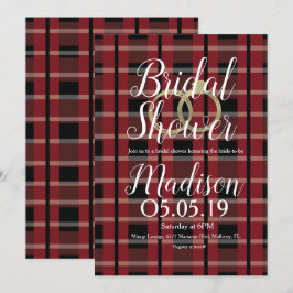 Invitación Anillos de Boda de Papel de Estaño de Navidad Brid