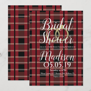 Invitación Anillos de Boda de Papel de Estaño de Navidad Brid