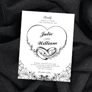 Invitación Anillos de boda elegantes
