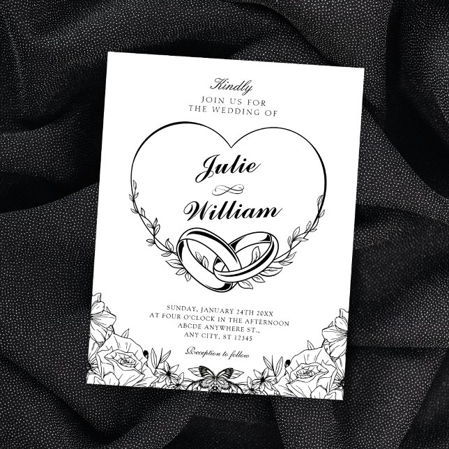 Invitación Anillos de boda elegantes (Subido por el creador)