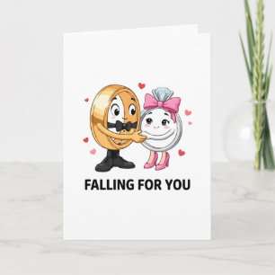 Invitación Anillos de boda lindos Propuesta Cartoon