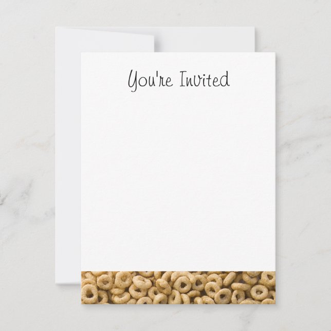 Invitación Anillos de cereales para el desayuno (Anverso)