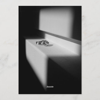 Invitación Anillos de compromiso modernos de anillos de sombr