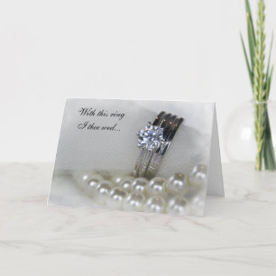 Invitación Anillos de diamantes y Boda de perlas