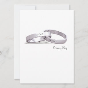 Invitación Anillos Entrelazados de Plata - Orden del Día/Cere