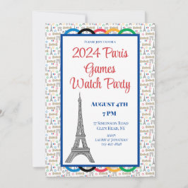 Invitación Anillos Fiestas de Summer Watch de los Juegos de P