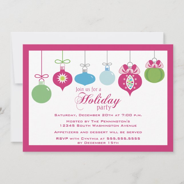 Invitación Animación de fiesta de moda a la moda (Anverso)