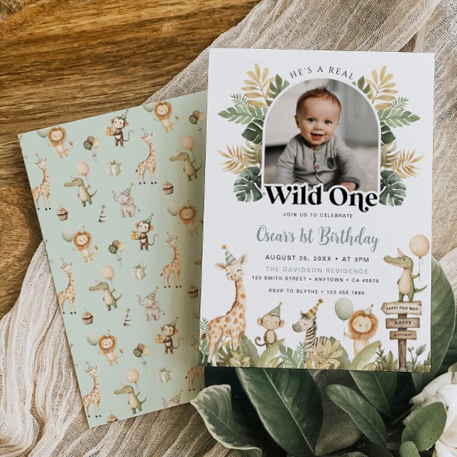 Invitación Animación salvaje de un cumpleaños Niños Safari An (Subido por el creador)