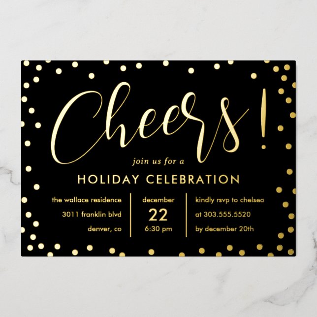 Invitación animada para fiestas de Relieve metaliz (Anverso)