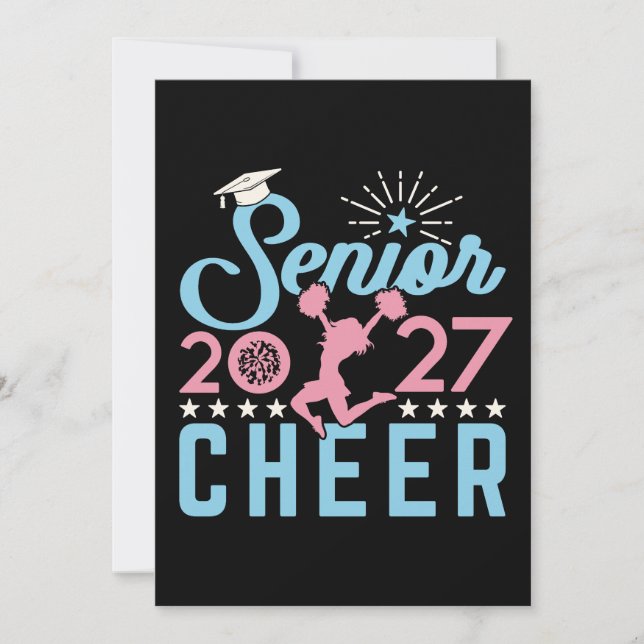 Invitación Animadora Senior 2027 Graduada de Animación (Anverso)