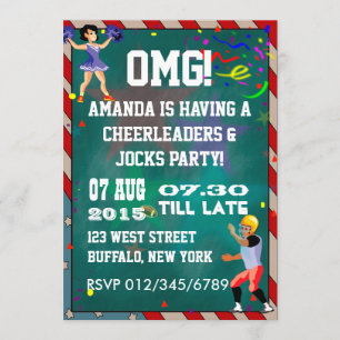 Invitación Animadoras y atletas Pizarra