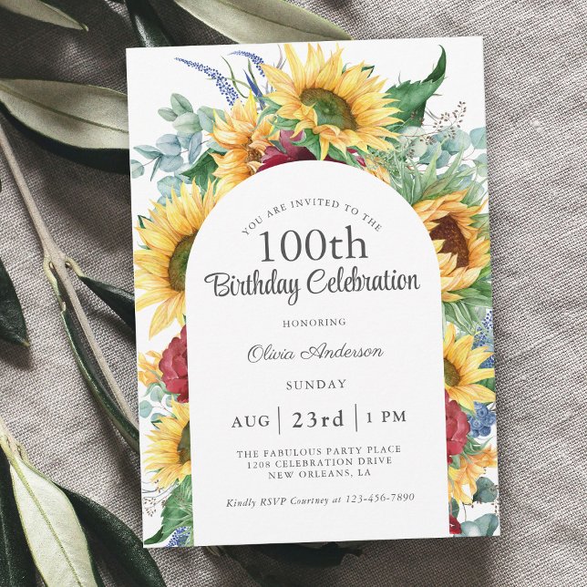 Invitación Animados Sunflowers Botánica Fiesta de Cumpleaños  (Subido por el creador)