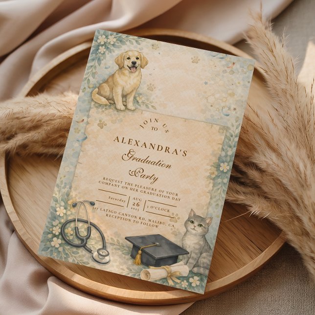 Invitación Animal Care White Coat Graduation (Subido por el creador)