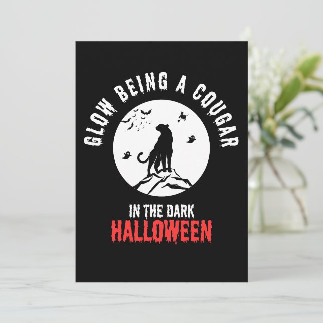 Invitación Animal cougar (Anverso de pie)