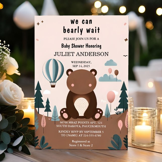 Invitación Animal Cub Boho Podemos Esperar A Baby Shower (Subido por el creador)