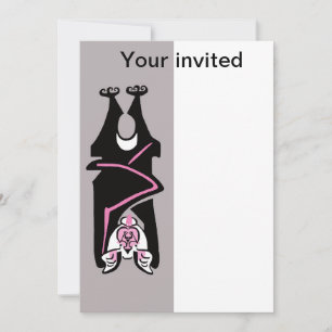 Invitación Animal de fiesta - Murciélago loco -Halloween -Vid