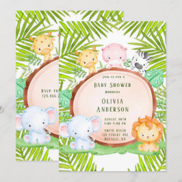 Invitación Animal de Safari Jungle Personalizado Baby Shower