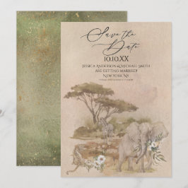 Invitación Animal de Sahara Savanna salva la fecha