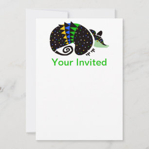 Invitación animal fiesta - Cute Armadillo - fauna