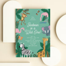 Invitación animal salvaje de un Fiesta