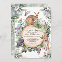 Animales australianos verde Eucalyptus Baby Shower