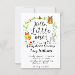 Invitación Animales bebés adorables del bosque