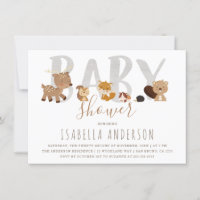 Animales Cute Woodland | Baby Shower neutro en gén