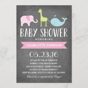 Invitación Animales de Baby Shower  Baby Shower