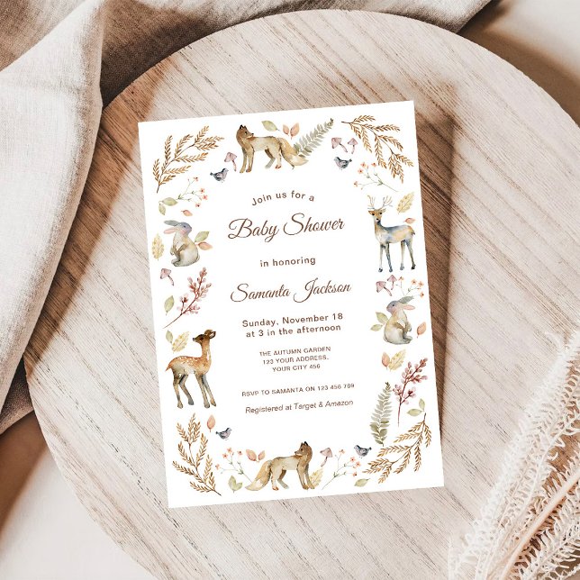 Invitación Animales de Bosque Baby Shower (Subido por el creador)