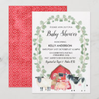 Animales de corral invitan a Baby Shower