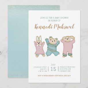 Invitación Animales de corte   BABY SHOWER