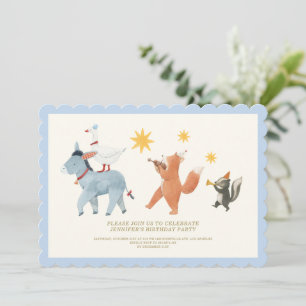 Invitación Animales de fiesta caprichosos Cumpleaños