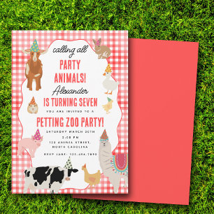 Invitación Animales de fiesta de granja de animales de granja